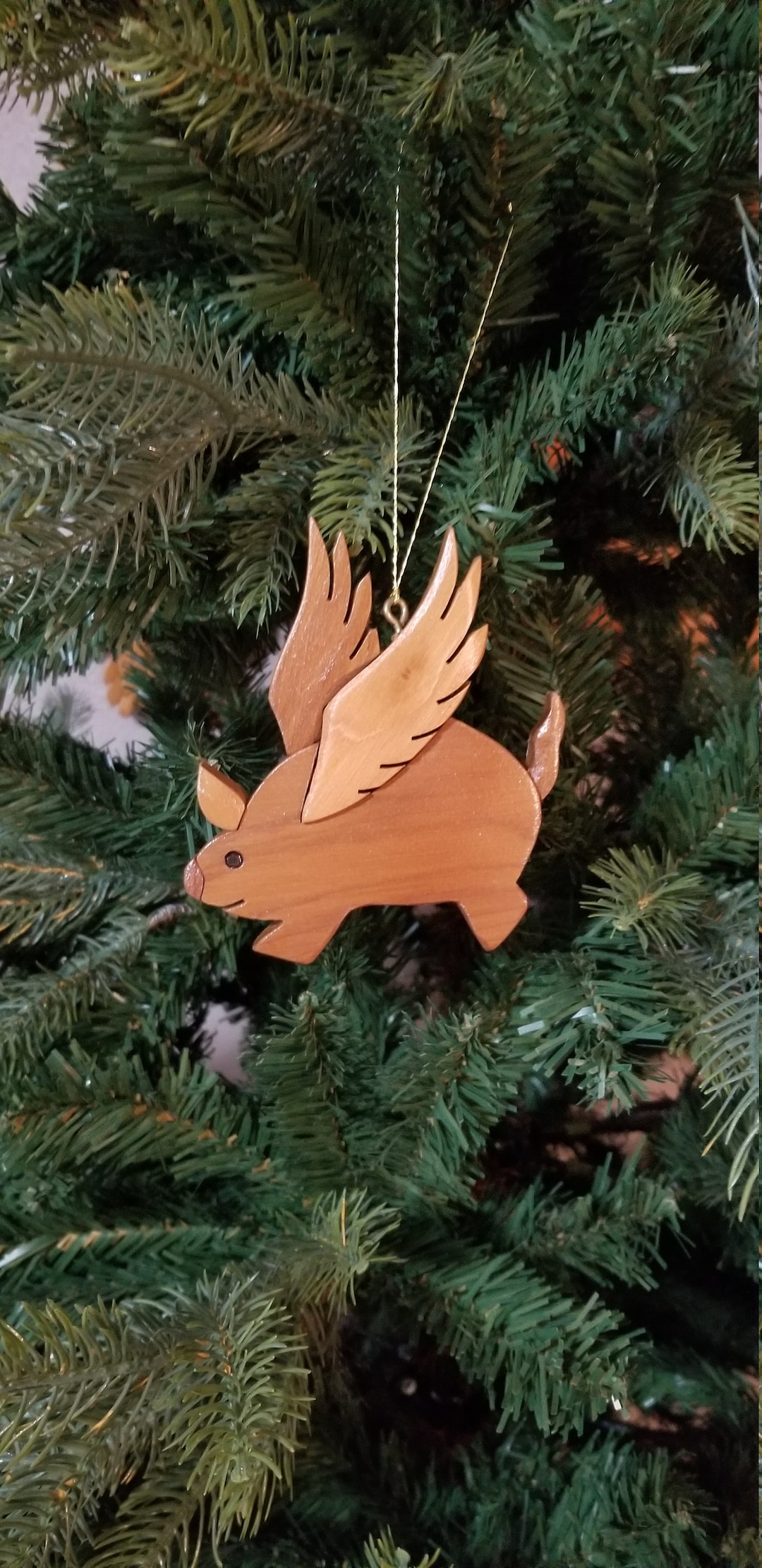 PIG FLYING Christmas ORNAMENT. Don’t Wait Until Pigs Fly to Purchase