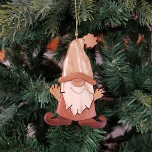 GNOME, ELF STANDING..Sven Christmas ornament. A miniature work of art, to trim their holiday tree. New for 2022 image 1