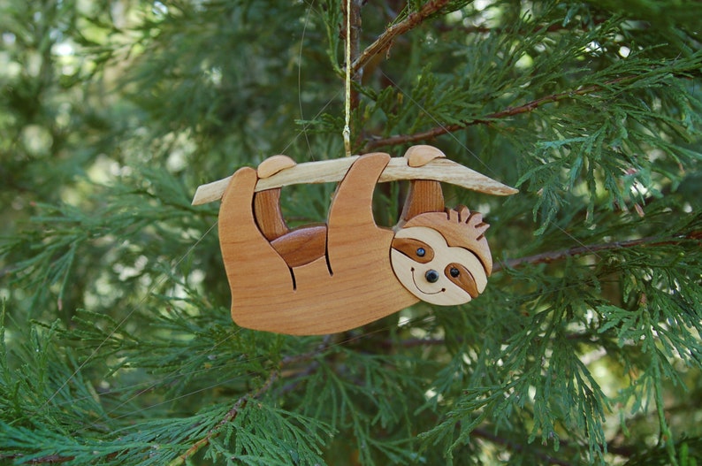 SLOTH Christmas Ornament. New for 2019. So cute hanging on | Etsy