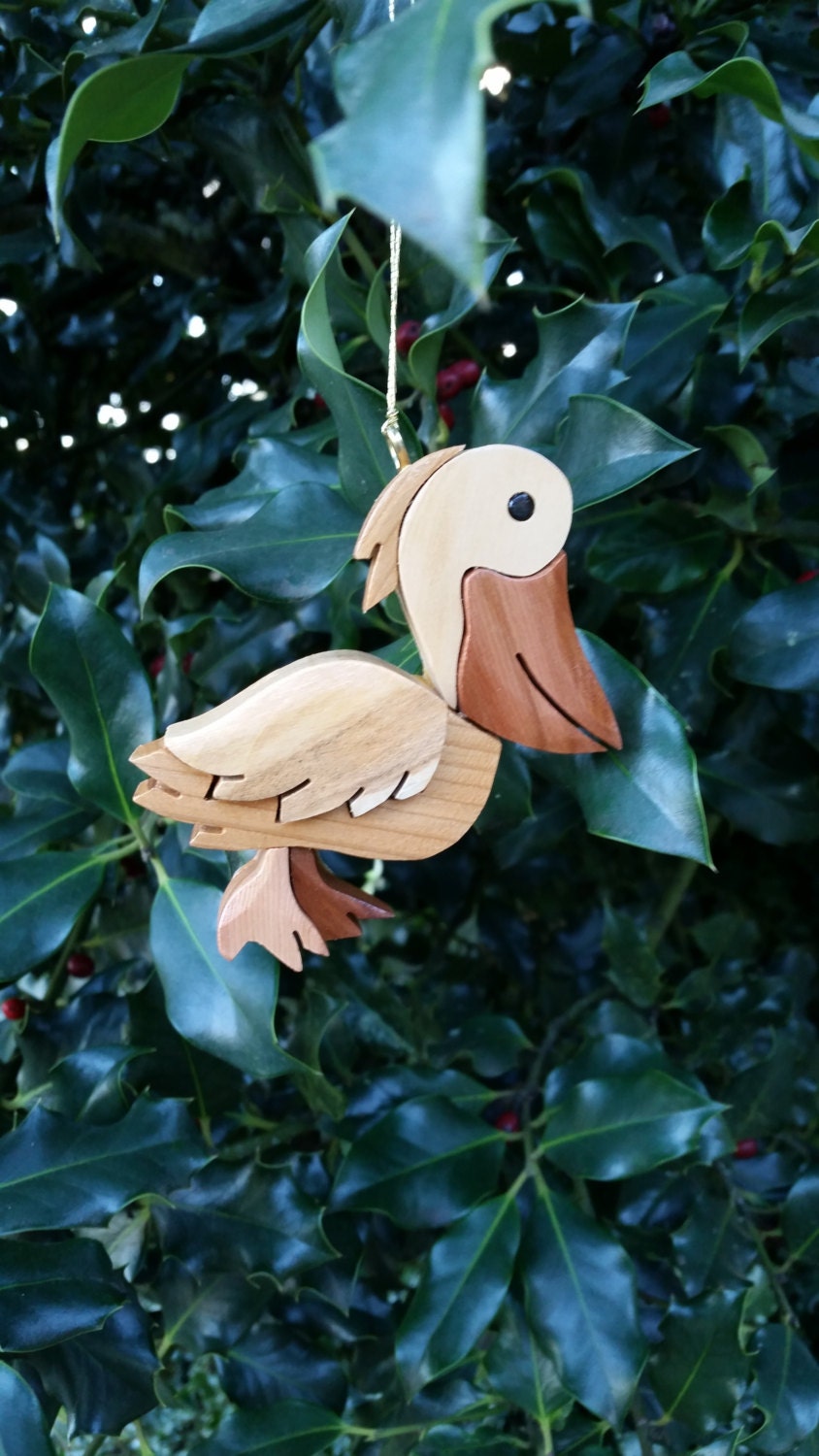 PELICAN CHRISTMAS ORNAMENT Carving. A Miniature Work of Art Etsy