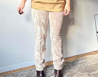 Deadstock 90s DKNY cream velvet pants