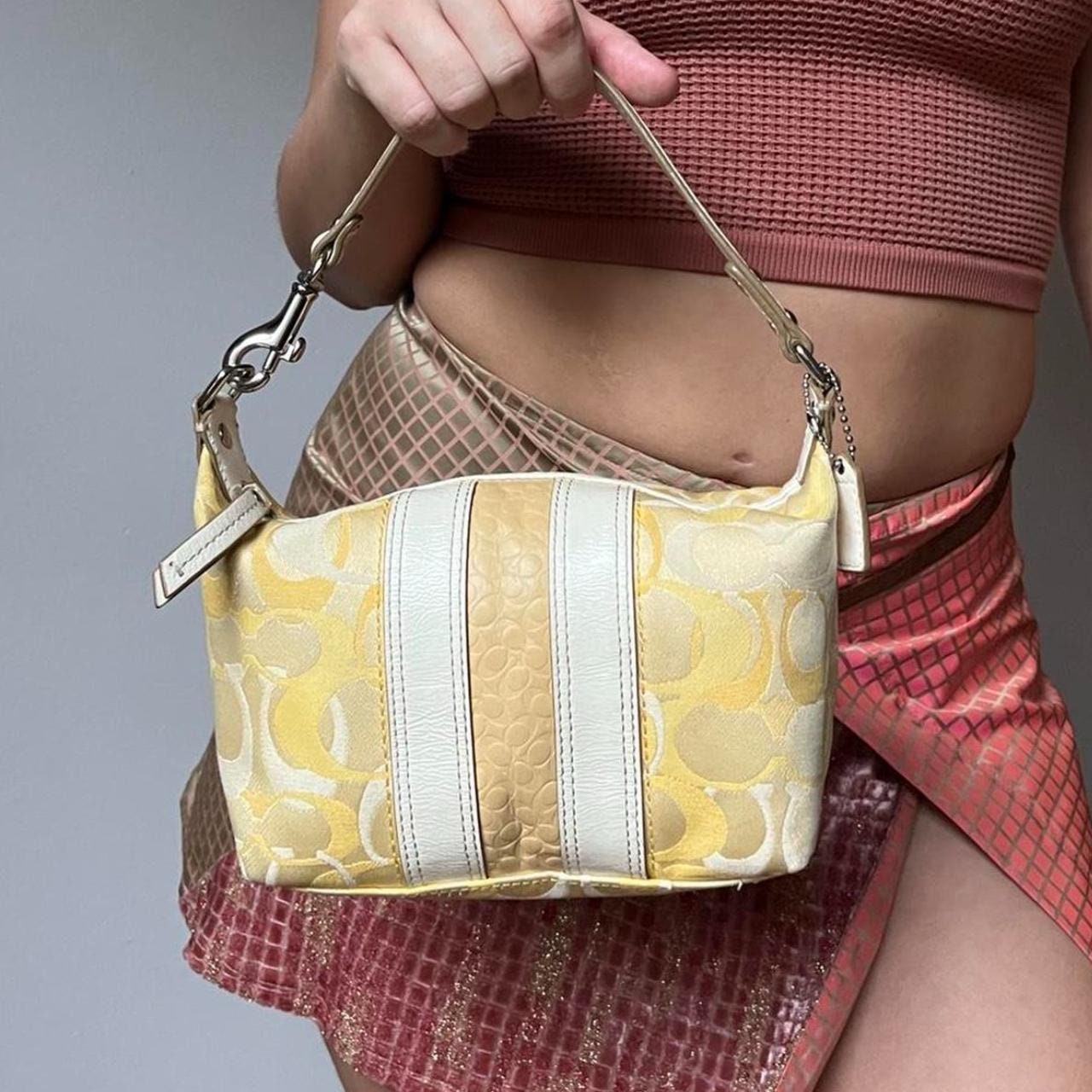 Y2K Coach Yellow Pouch Bag - Etsy