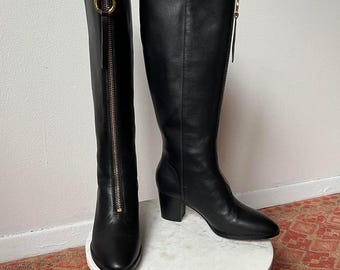 Botas altas de piel de Christian Dior