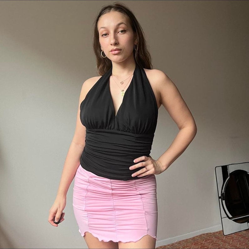 Vibes That's Dope Halter Top & Retro Panty Black M-l