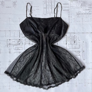 Y2K Victoria’s Secret silk black babydoll