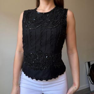 Deadstock Archive 90s Adrianna Papell Evening Silk Top image 3