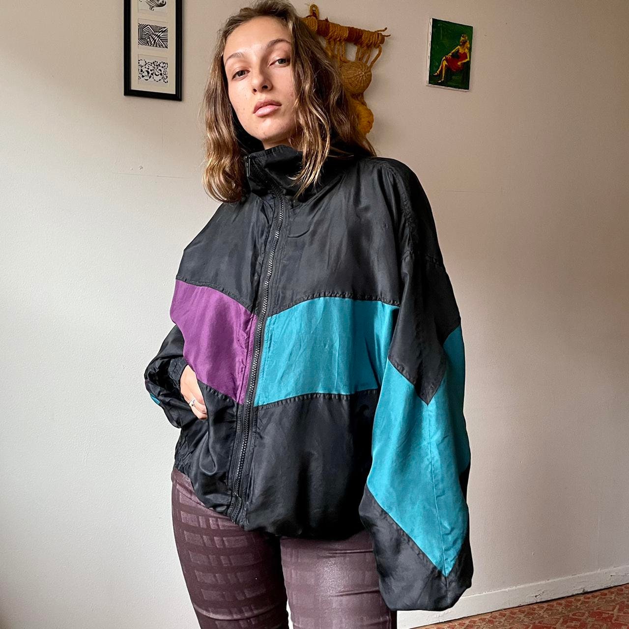 80〜90s GOOUCH silk blouson High Fashion Jacket Vintage 80s 90s Silk Bomber Coat Fresh