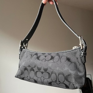 Vintage Coach demi mini bag in black and white in 2023