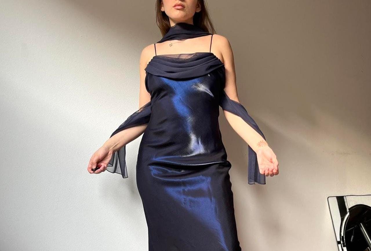 Vampy 90s Prom Dress - Etsy