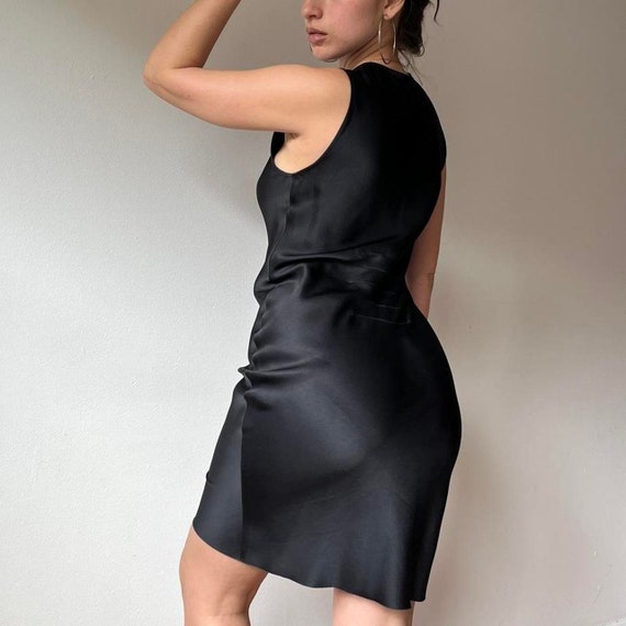 Stunning Vintage 90s Ann Demeulemeester Black Silk Mini