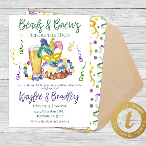 mardi gras theme couples shower