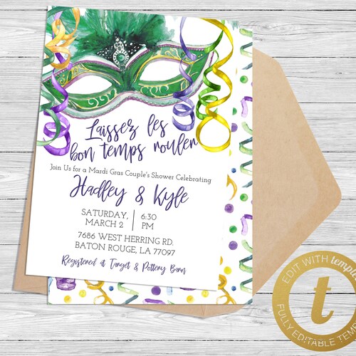 mardi gras engagement party