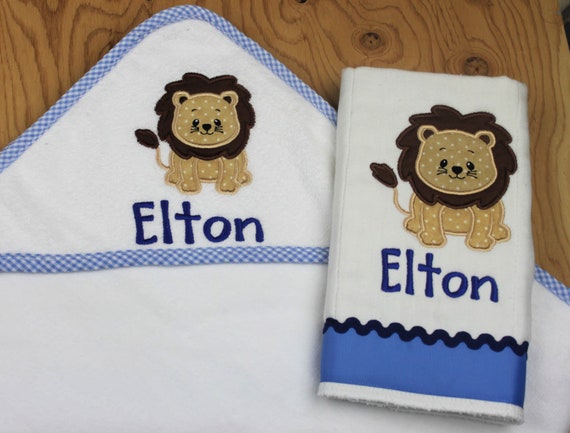 HOODED BATH TOWEL BABY BOY WILD CAT TIGER DESIGN NEW