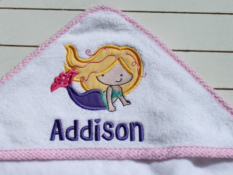 Personalized Baby Towel Hooded Bath Towel Velour Terry Etsy