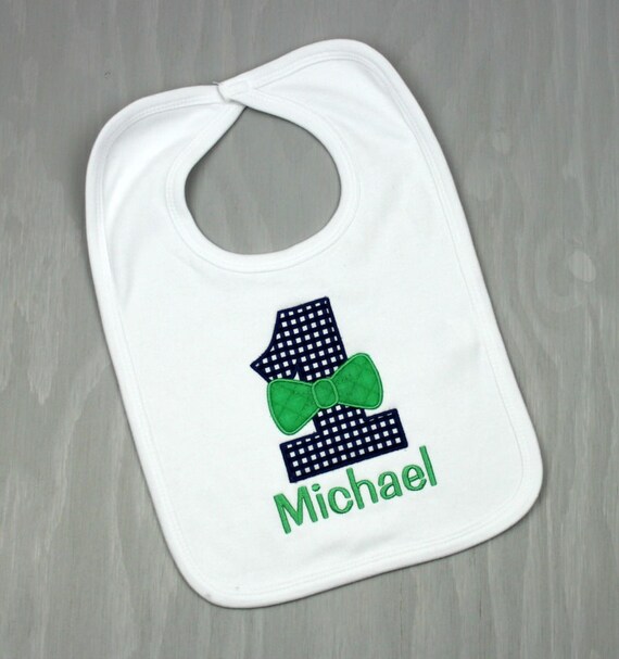 1st birthday bib boy