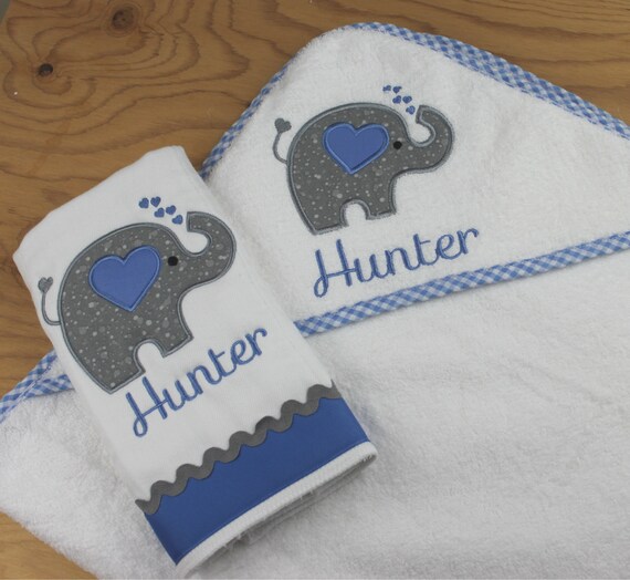 Elephant Hooded Towel Burp Cloth And Towel Set Kids Towel Baby Girl Gift Set Personalized Bath Towel Hooded Baby Towel Home Living Bath Towels Delage Com Br