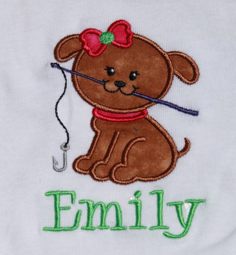Baby Girl Fishing Outfit Fishing Puppy Girl Fishing Shirt Etsy