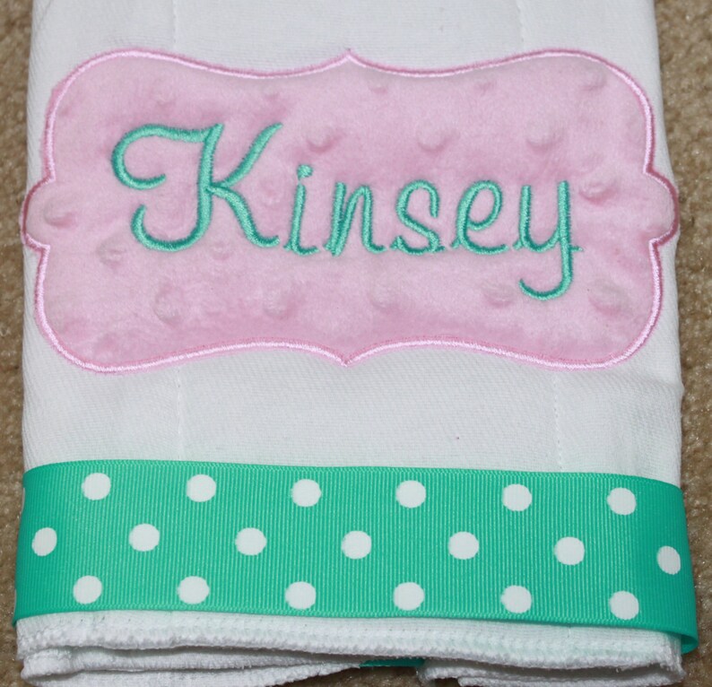 Personalized Burp Cloth Baby Girl Personalized Burp Cloth Etsy