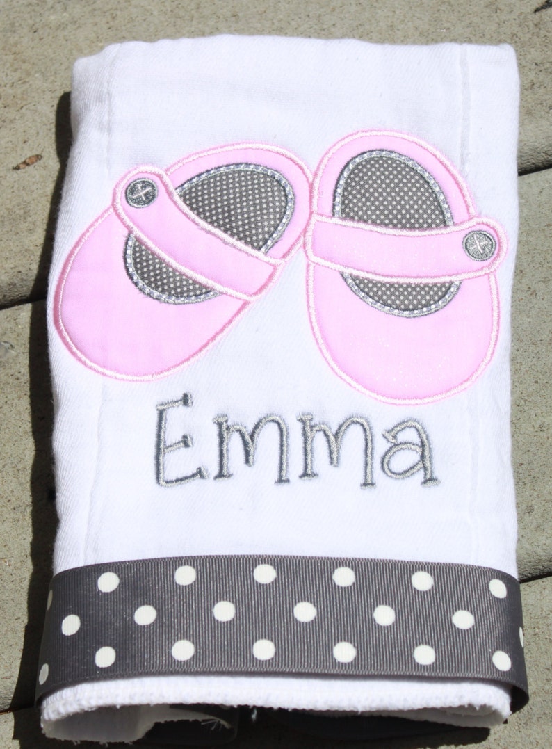 Baby Girl Personalized Burp Cloth Monogrammed Burp Cloth Etsy