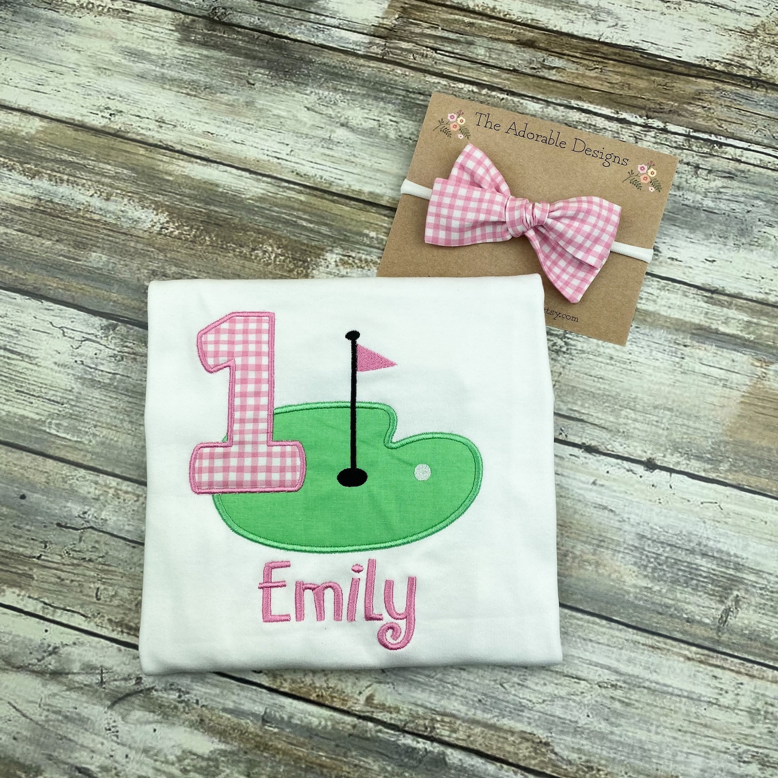 Baby Girl Golf Birthday Outfit Golf Birthday Shirt 1st Etsy