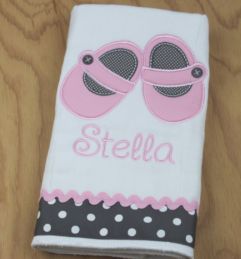 Baby Girl Personalized Burp Cloth Monogrammed Burp Cloth Etsy