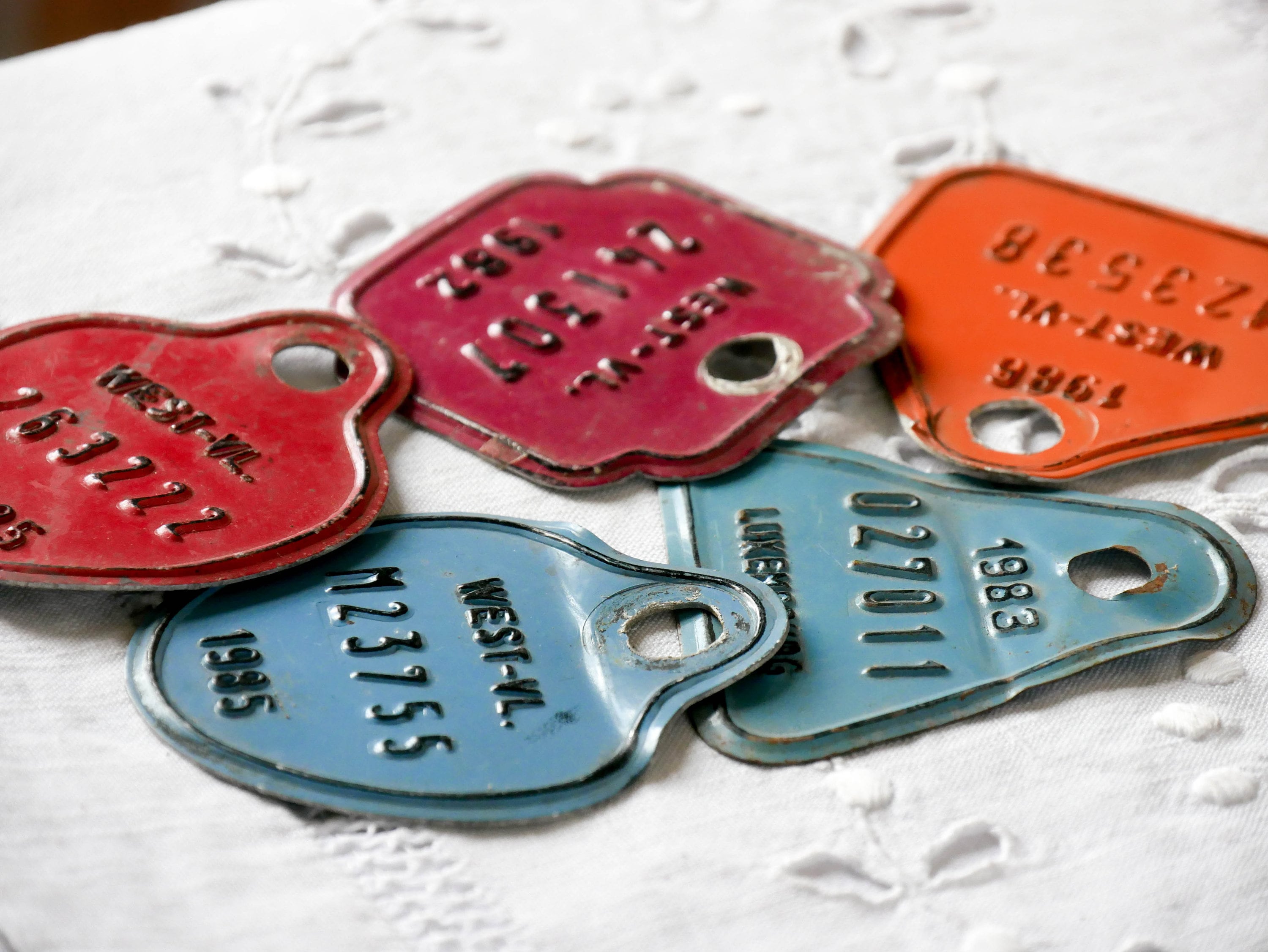 ヴィンテージ ベルギー バイク ナンバープレート - ヨーロッパ メタル