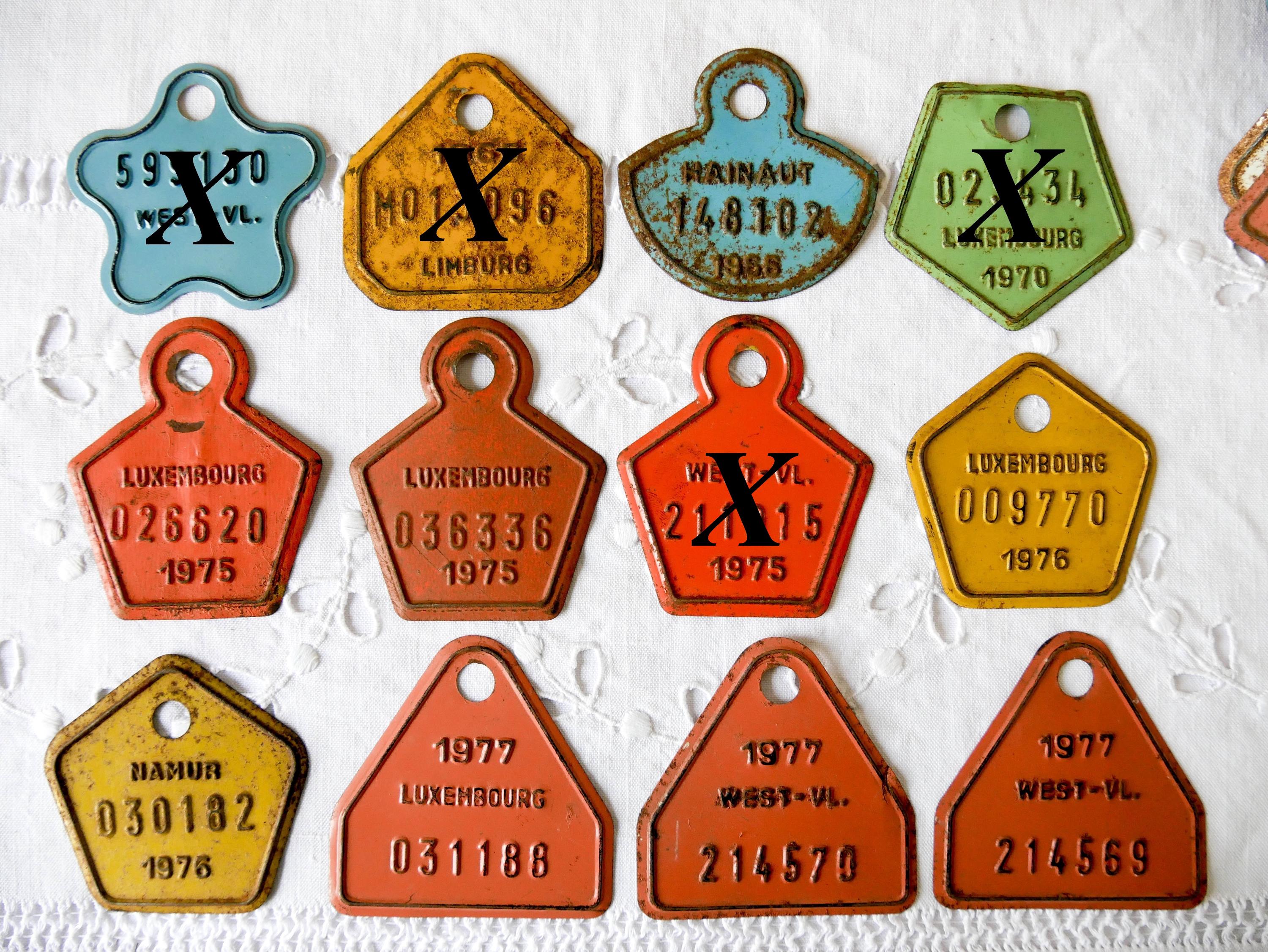 ヴィンテージ ベルギー バイク ナンバープレート - ヨーロッパ メタル