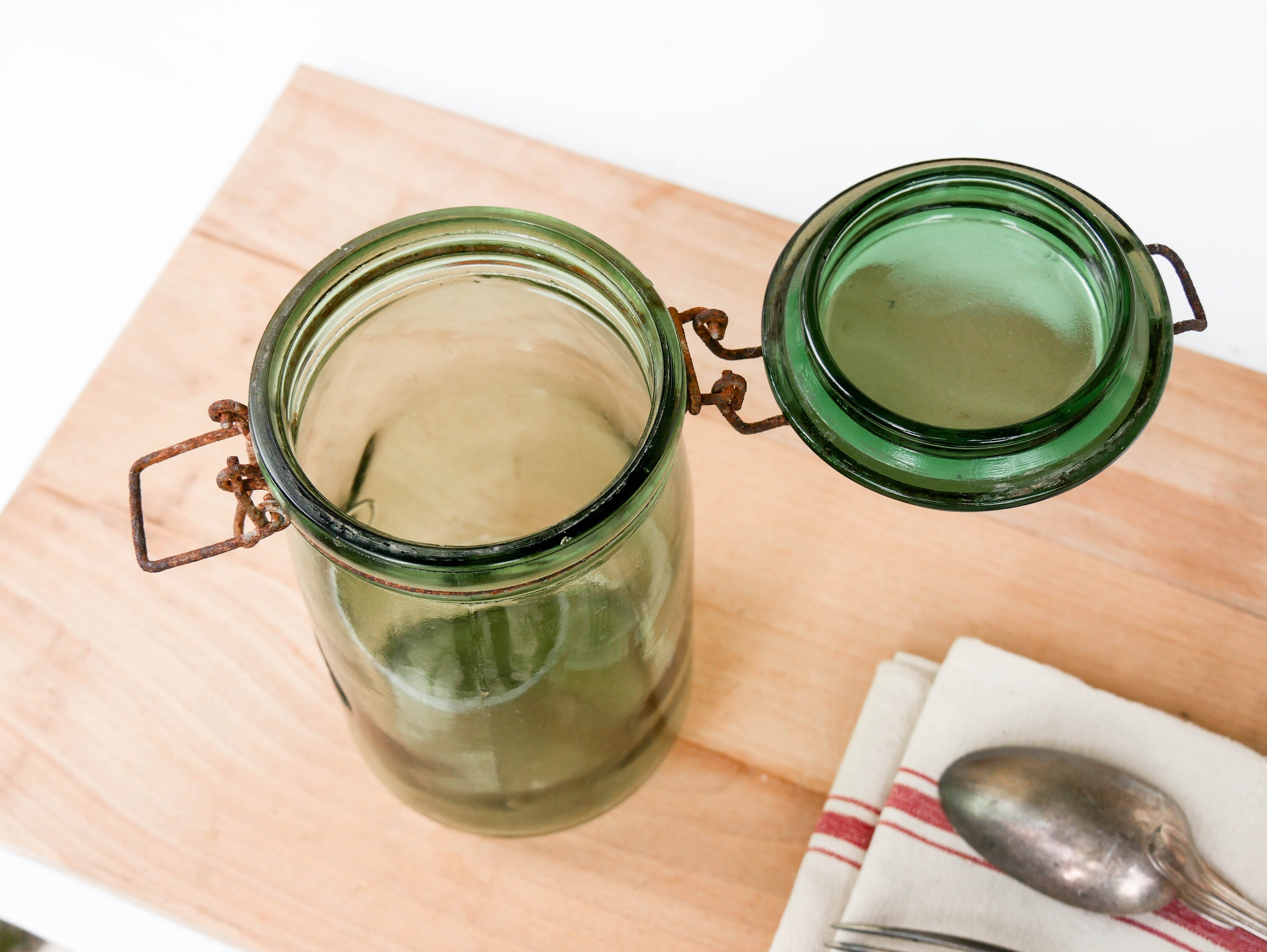 Vintage French green canning jar L'Ideale 1 liter Etsy