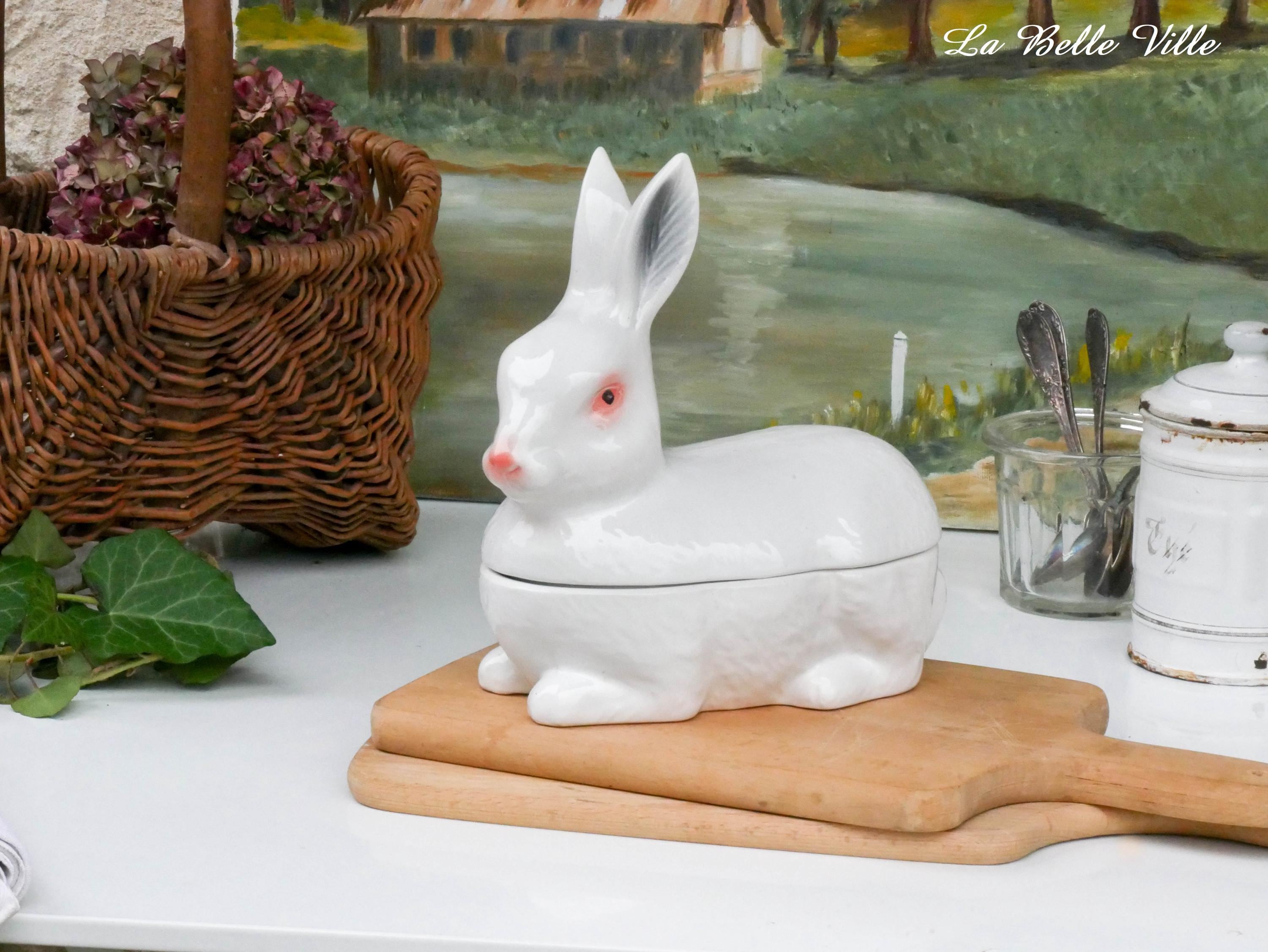 フランス陶器☆うさぎ型テリーヌポット コーガン作 マジョリカ焼き フランス陶器☆うさぎ型テリーヌポット コーガン作 マジョリカ焼き