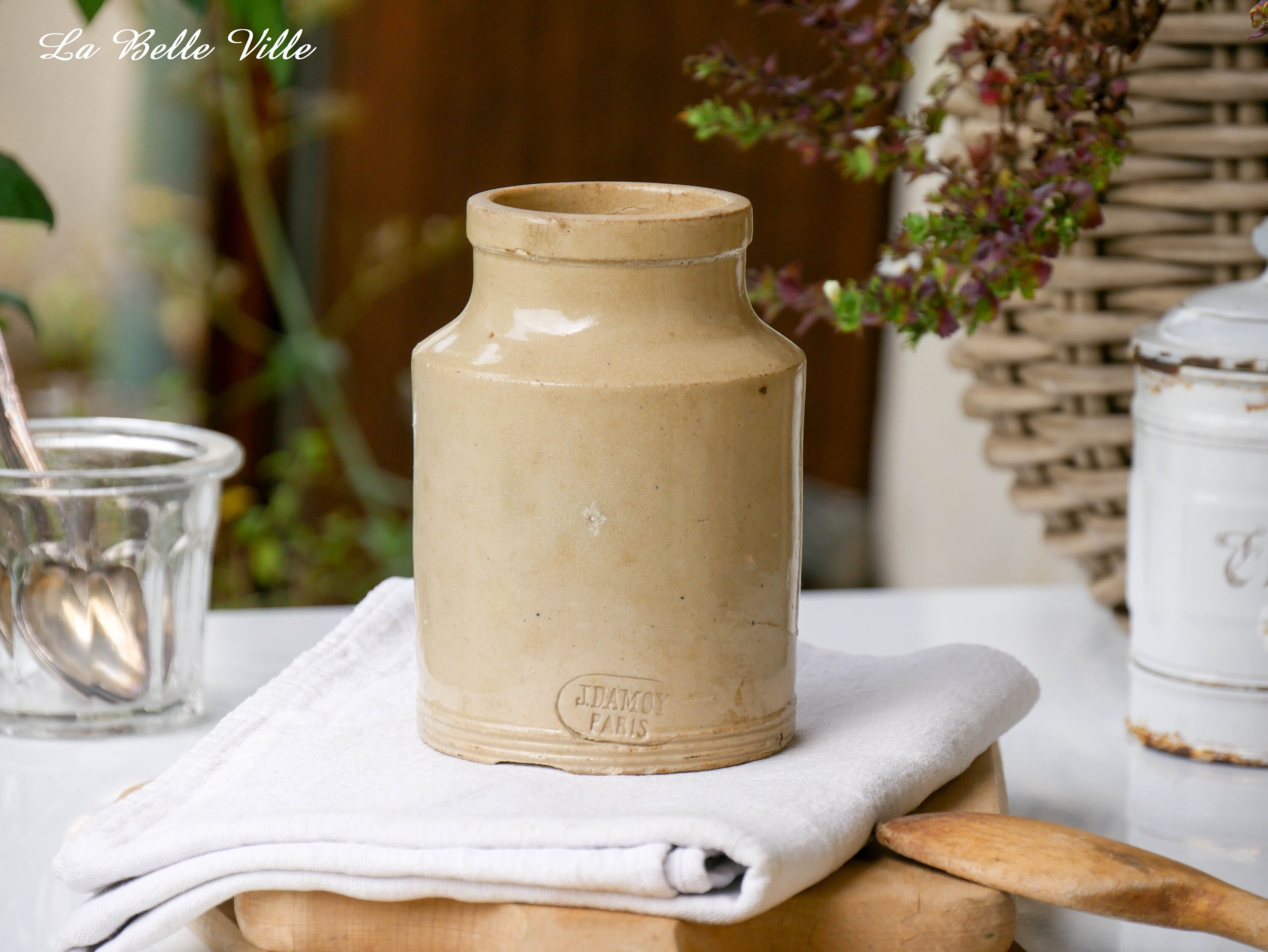 コンフィポット フランス製ストーンウェア フランスアンティーク