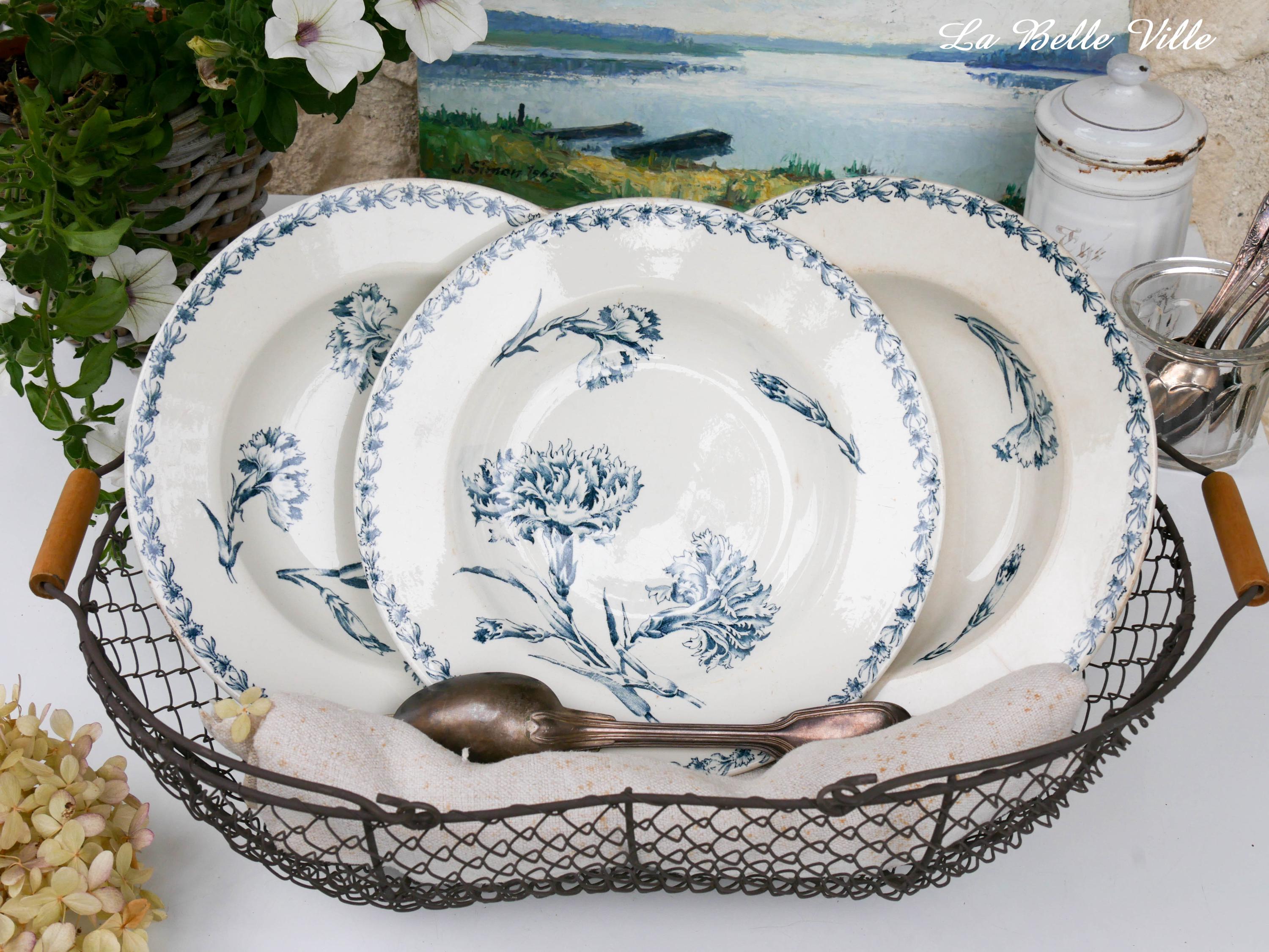Blue Carnation Ironstone - Etsy