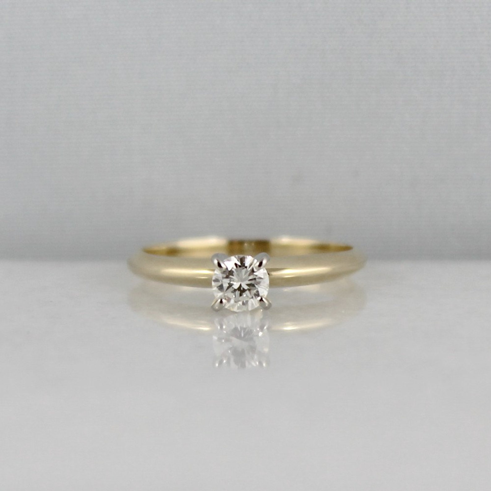 Diamond Engagement Ring 0.25 Carat SI1 Clarity G-H Color - Etsy