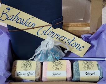 RPG Character Gift Set: Themed Soaps, Journal & Dice