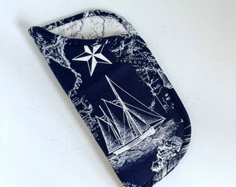 Eyeglass Case - Nautical Fabric