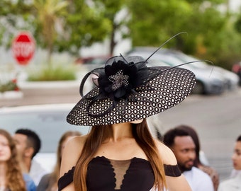 Colección primavera/verano 2020. ¡¡Edición limitada!! Sombrero del Derby de Kentucky. Royal Ascot. Sombrero formal. sombrero negro. Sombrero de alta costura. sombrero de diseñador