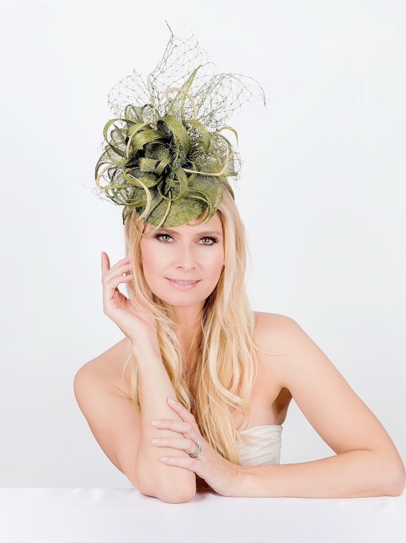 READY TO SHIP! Olive Green Headpiece. Fascinator. Kentucky  display picture 2