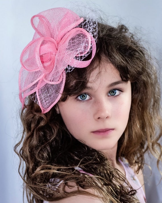 Buy Pink Girls Fascinator. Kentucky Derby Hat. Derby Hat  display picture 1