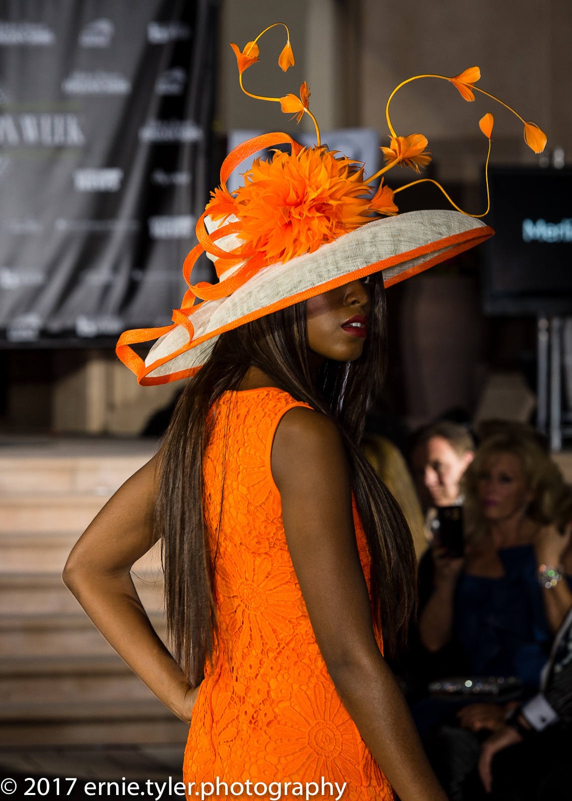 orange dress hat Kentucky Derby hat. Ivory hat. Orange hat. Royal Ascot hat. Couture hat.Designer hat. Fashion hat. Del mar races, Weddings, Royal Ascot
