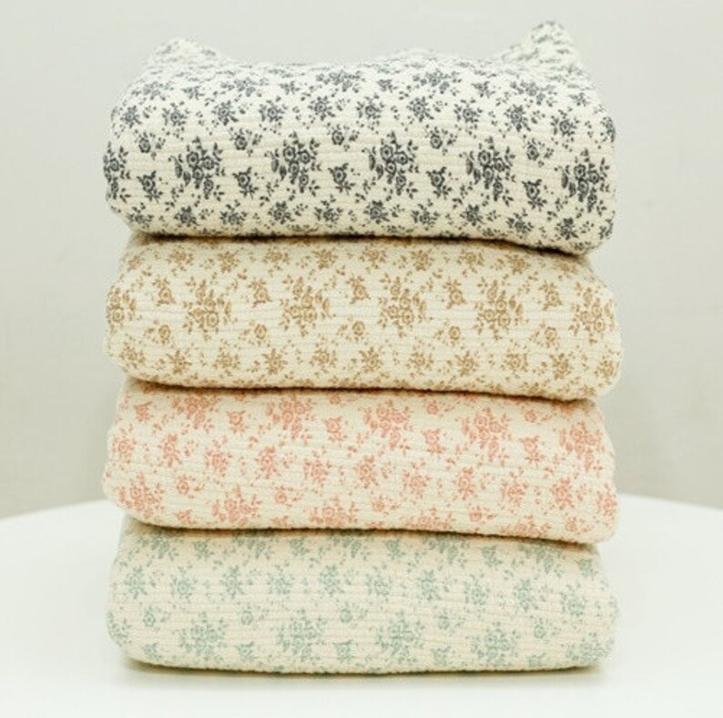 Flower Bouquet Triple Gauze Wrinkled Cotton Gauze Fabric Etsy