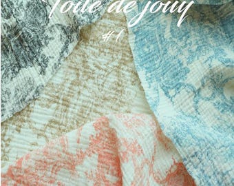 Toile Double Gauze Wrinkled Fabric, 60" Wide, Muslin Cotton Double Gauze Fabric, High Quality Crinkled Double Gauze Fabric By the Yard 62674