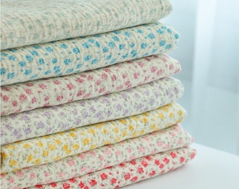 Gauze Specialty Shop | Muslin Flowers Soft Wrinkled Cotton Double Gauze Fabric, Floral Gauze, High Quality Crinkled Gauze Fabric By the Yard