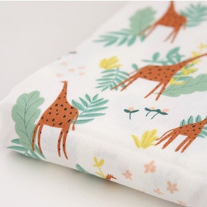 Gauze Specialty Shop | Muslin Giraffe Organic Cotton Double Gauze Fabric, High Quality Cotton Double Gauze Fabric By the Yard