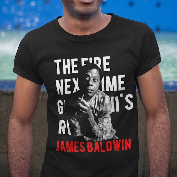 James Baldwin Two Books T-Shirt - Écrivain de Harlem vivant à Paris - Histoire des Noirs