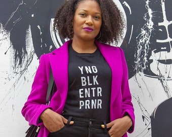 yng blk entr prnr - Young Black Entrepreneur Shirt - Black Excellence T-Shirt