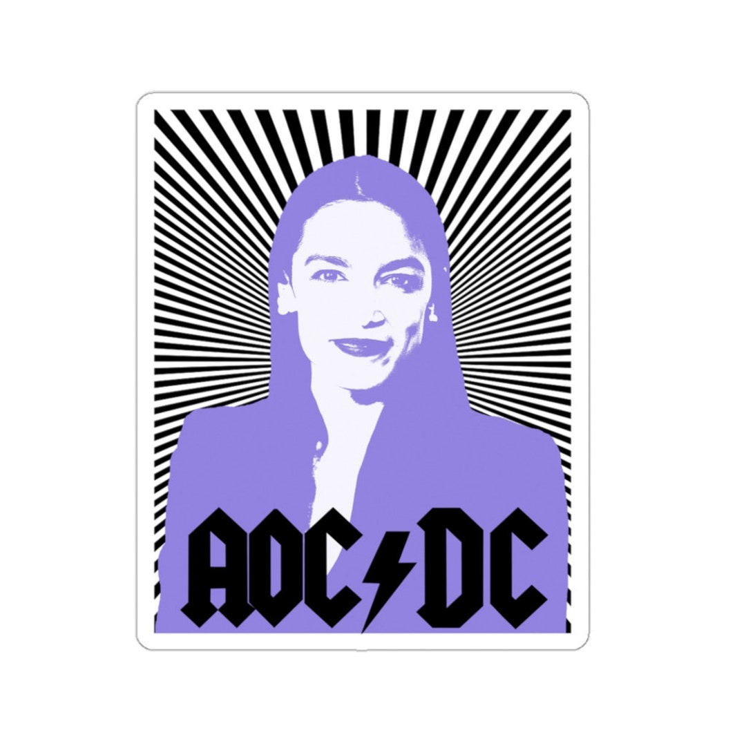 AOC DC - Alexandria Ocasio-cortez Sticker | Lavender Pastel - Ac/dc ...