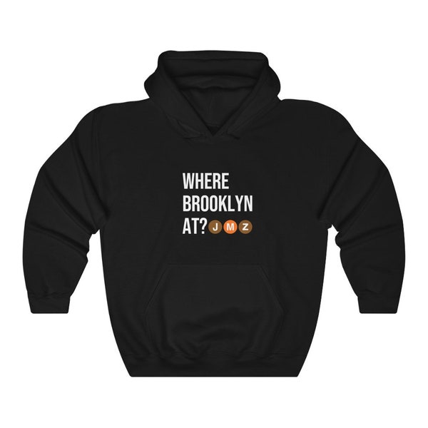 Where Brooklyn At JMZ NYC Subway Train Hoodie