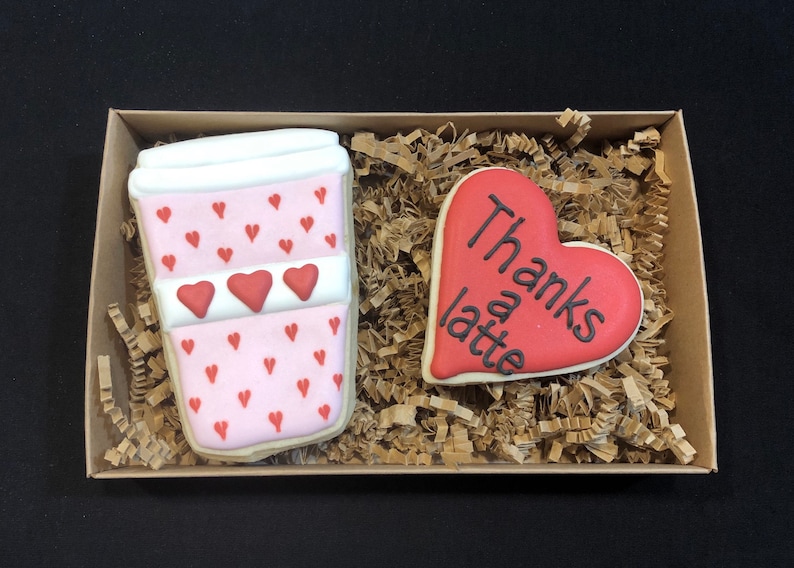 Coffee Lovers Thank you Cookie Gift Set 2 cookies image 0