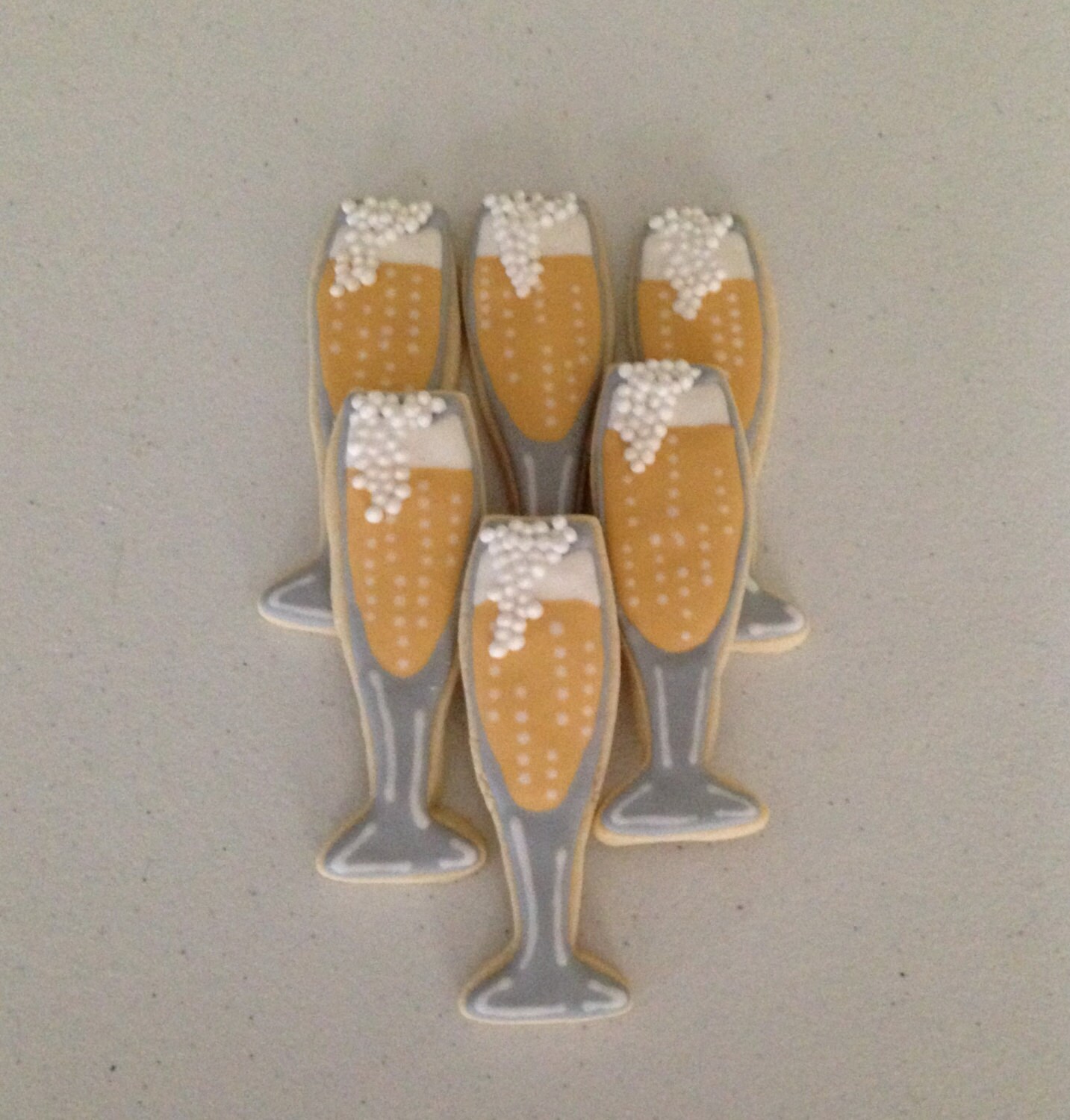 Champagne Glass Sugar Cookies Etsy