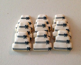 2 dozen Mini Wedding Cake Sugar Cookies