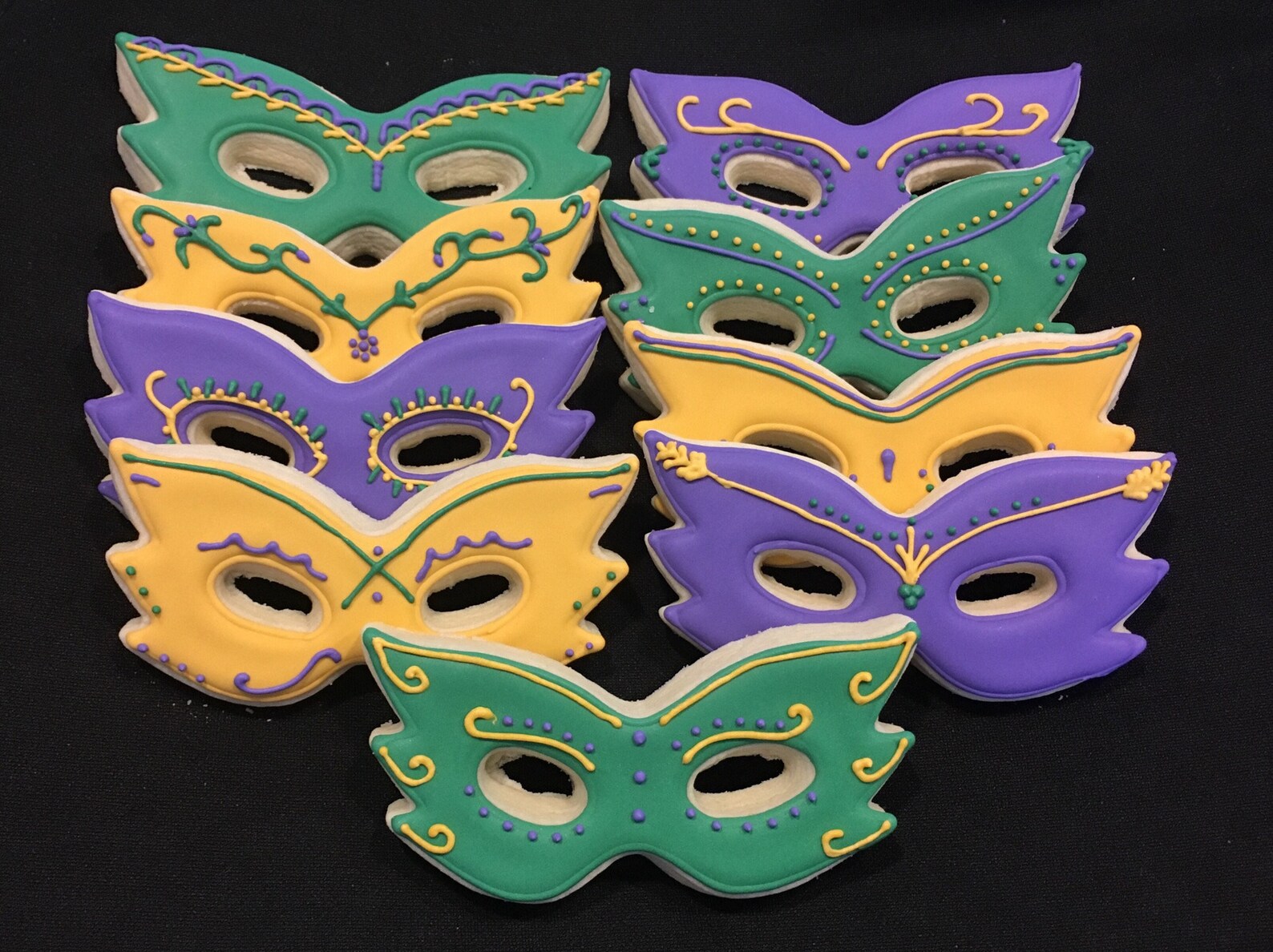 Mardi Gras Mask Sugar Cookies Etsy